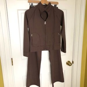 HYP Track Suit Sz XS 2 piece Brown